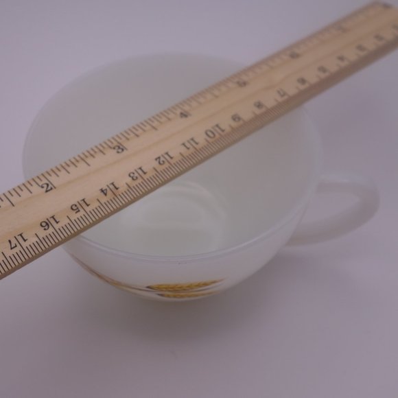 Anchor Hocking Fire King Dinnerware Made in USA Wheat Pattern Milk White Tea Cup - Picture 10 of 12